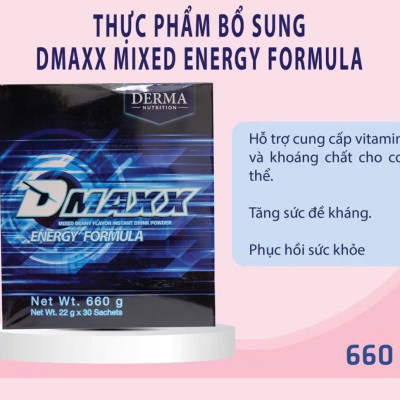 DMAXX thức uống bổ sung vitamin năng lượng có đường DAMODE 68 gói màu xanh mỗi gói 22gr