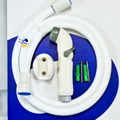 Vòi xịt vệ sinh WC bằng nhựa BEONX màu trắng, đuôi ren 21mm