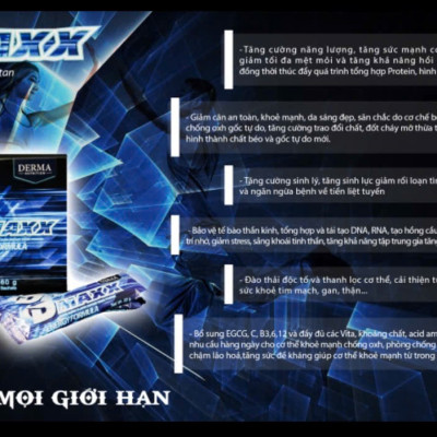 DMAXX thức uống bổ sung vitamin năng lượng có đường DAMODE 36 gói màu xanh mỗi gói 22gr