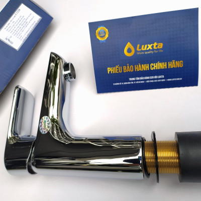 Vòi Lavabo Đồng Thau Mạ Crome Nóng Lạnh LUXTA L1220