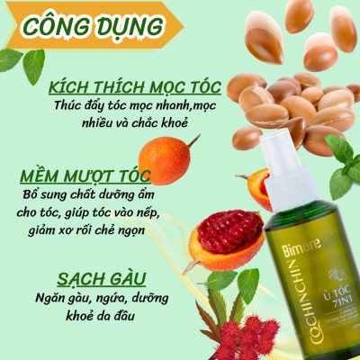Hỗn hợp ủ tóc 7in1 dưỡng tóc chắc khỏe, thúc đẩy tóc mọc nhanh, mọc nhiều