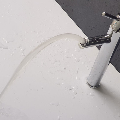 Vòi Lavabo điếu nóng lạnh Eurolife EL-T020 (Trắng bạc)