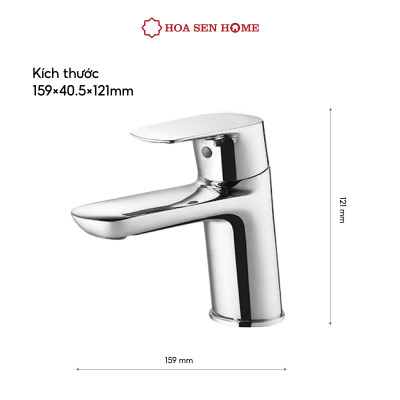 Vòi lavabo nóng lạnh TUSLO F001 Luxury chất liệu đồng nguyên chất, mạ Crom-Niken, công nghệ tạo bọt khí hiện đại - Hoa Sen Home - Hàng chính hãng