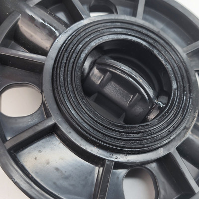 Van bướm mặt bích tay gạt phi 63, 90, 110, 125, 160, 200 Eurolife EL-VB (xám đỏ)