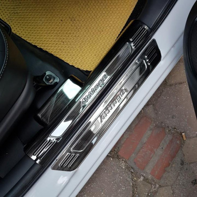 Ốp Bậc Trong Ngoài Titan Dành Cho Xe Mitsu Attrage 2018 2019 2020 2021