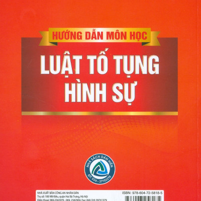 Hướng Dẫn Môn Học Luật Tố Tụng Hình Sự (Sách chuyên khảo)