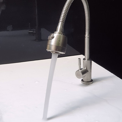 Vòi rửa chén lạnh Inox SUS 304, cần lò xo Eurolife EL-RC09 (Trắng vàng)