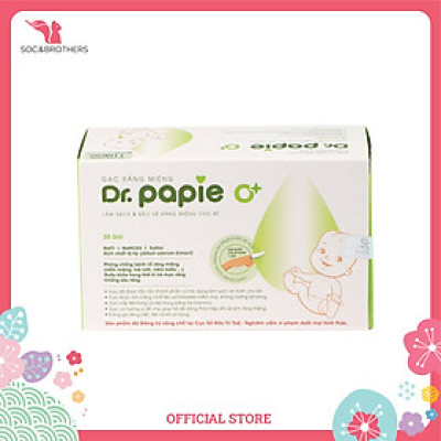 Gạc Rơ Lưỡi Dr Papie Vệ Sinh Răng Miệng Cho Bé , Gạc Răng Miệng Dr Papie Làm Sạch Răng Miệng Cho Bé Hộp 30 Miếng