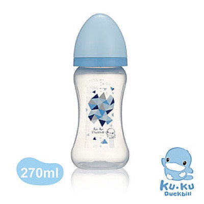 BÌNH SỮA CỔ RỘNG CHO BÉ NHỰA PP KUKU - DUNG TÍCH 270ML/360ML