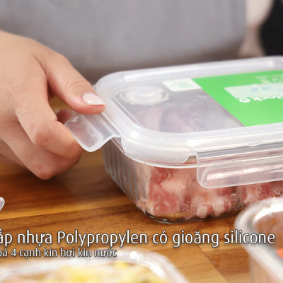 Bộ hộp thuỷ tinh 12 món bảo quản, đựng thực phẩm Neoflam Hàn Quốc - Wavelock, Dùng bảo quản, nướng, hâm nóng thực phẩm