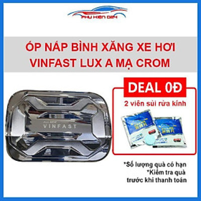 Ốp nắp bình xăng Vinfast Lux A mạ crom chống trầy trang trí ô tô