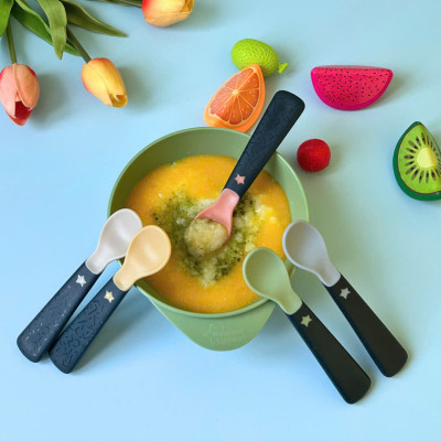 Thìa Tập Ăn Bề Cho Bé Tommee Tippee Easigrip Từ 6 Tháng (Bộ 5 Thìa)