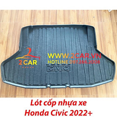 Lót cốp nhựa dẻo xe Honda Civic 2022+ cao cấp- Hàng dày dặn
