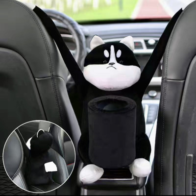 Gấu Bông Đựng Khăn Giấy và Sọt Rác Tiện Lợi hình gấu bông dễ thương trên xe ô tô