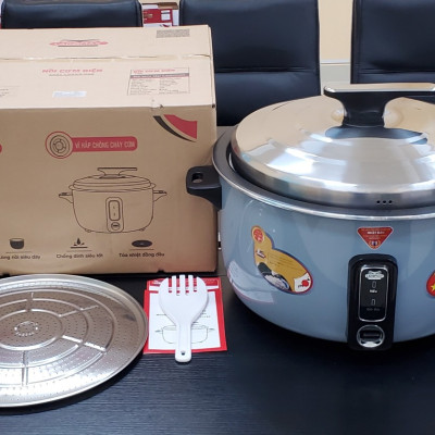 Nồi cơm điện công nghiệp chống cháy cơm 16Lit Ladomax Nhật HA-71160, mâm nhiệt oxi hóa cứng chống teo mâm-Hàng chính hãng