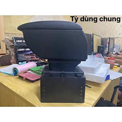 Hộp tỳ tay ô tô dùng chung cho mọi loại xe 2 màu đen - kem lắp đặt dễ dàng