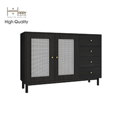 [Happy Home Furniture] ROTAN, Tủ lưu trữ 4 ngăn kéo - chân sắt, 120cm x 34cm x 80cm ( DxRxC), TCM_133