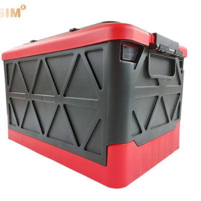 Hộp đựng đồ gấp gọn 2 ngăn 50L màu đỏ pha đen kích thước 50cm x 34cm x 31cm - hộp đựng đồ trong cốp ô tô nhãn hiệu Macsim chất liệu PP cao cấp