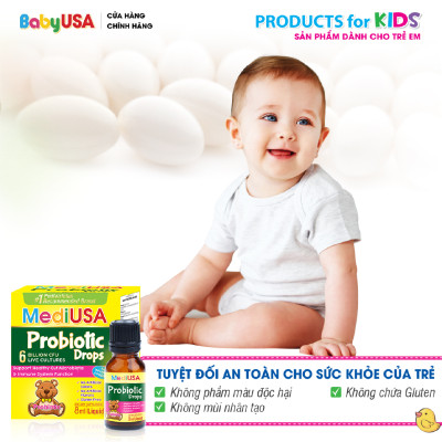 MediUSA Probiotic Drops - Thực Phẩm Chức Năng - Bổ sung lợi khuẩn cho trẻ - Hàng chính hãng