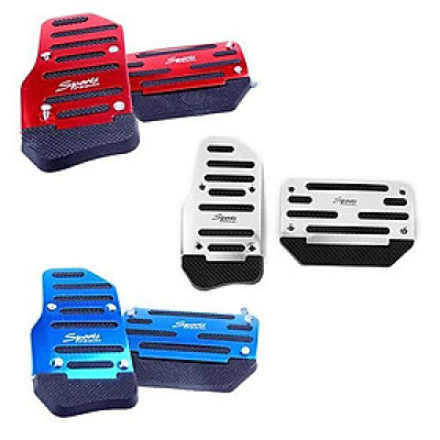 Bộ vỏ bàn đạp chân ga chân phanh bằng hợp kim nhôm và cao su chống trượt cao cấp cho xe ô tô kểu dáng thể thao