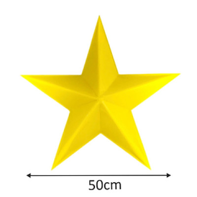 Ngôi sao mica vàng NSM50 50cm 2mm hút nổi