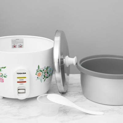 Nồi cơm nắp rời Toshiba RC-18MH1PV(F) 1.8 lít - Lòng nồi hợp kim nhôm chống dính - Hàng chính hãng, Bảo hành 12 tháng