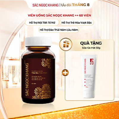 Viên Uống Sắc Ngọc Khang ++ chống lão hóa da, giảm nám, tàn nhang cao cấp (Hộp 60 Viên)