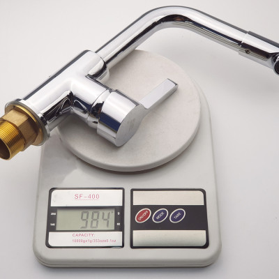 Vòi rửa chén nóng lạnh Đồng mạ Chrome Eurolife EL-KM02 (Trắng bạc)