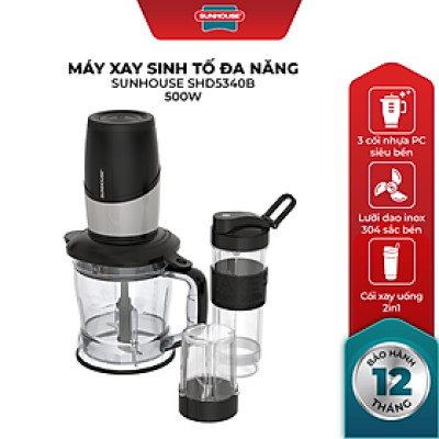 Máy Xay Sinh Tố Đa Năng Sunhouse SHD5340B (500W) - Hàng chính hãng