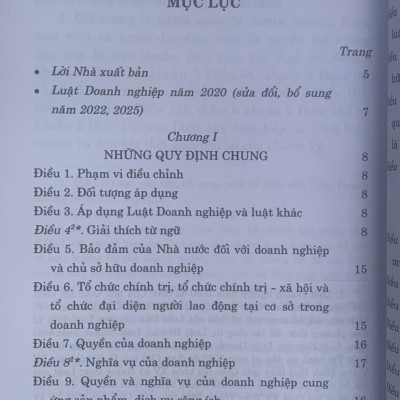 Luật Doanh nghiệp năm 2020 (sửa đổi, bổ sung năm 2022, 2025)