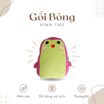 Gối bông cho bé MYM size 30x40cm siêu đáng yêu mềm mịn êm ái dành cho bé yêu (Khách Vui Lòng Chat Với Shop Để Chọn Mẫu)