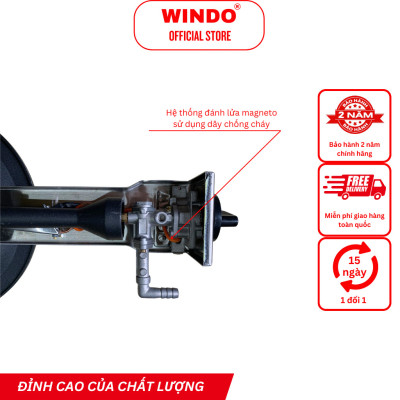 Bếp Gas Công Nghiệp Khè WINDO - 6 NEW | Bếp gas khè lửa lớn nấu nhà hàng, khách sạn- Hàng chính hãng