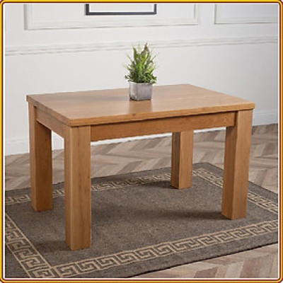 Bàn ăn gỗ sồi Tundo mặt chữ nhật mảnh liền dài 180 cm