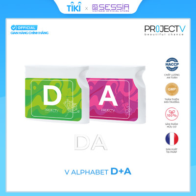 [VOUCHER 200K & TẶNG 5 TÚI PV ZIP] Thực Phẩm Sức Khoẻ D+A | V Alphabet - Công thức chống oxy hóa cho tế bào cơ thể - PROJECT V - Xuất xứ Pháp, Hàng Chính Hãng