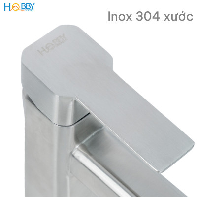 Vòi chậu rửa mặt nóng lạnh thân vuông inox 304 Hobby home decor VRM12