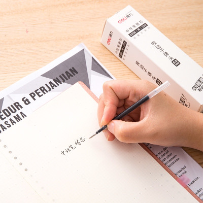 Combo 1-10-20 Ngòi Ruột Bút Bi Nước Mực Gel Deli - Mực Xanh / Đen / Đỏ - Nhiều kích cỡ - Mực đều viết trơn tru sử dụng lâu dài