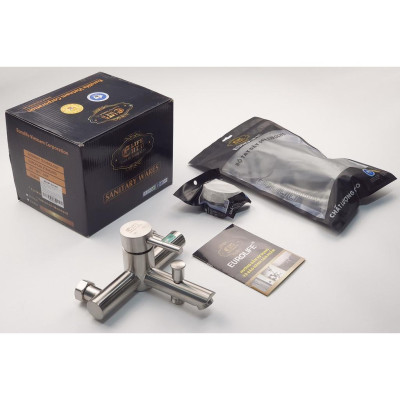 Bộ vòi sen nóng lạnh Inox SUS 304 Eurolife EL-1201 (Trắng vàng)