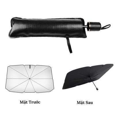 Dù che nắng ô tô 4 5 7 chỗ, ô chắn nắng kính lái ô tô vải dù cán kim loại cacbon chống tia uv