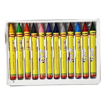 Viết Sáp Màu Chó Đốm BS-005 (12 Màu) - Mẫu Bao Bìa Màu Xanh Lá