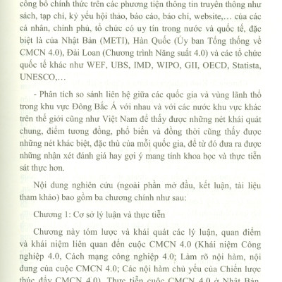 Chiến Lược Thúc Đẩy Cách Mạng Công Nghiệp 4.0 Ở Nhật Bản, Hàn Quốc, Đài Loan - Hàm Ý Chính Sách Cho Việt Nam (Sách chuyên khảo)