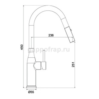 Vòi rửa bát dây rút GAPPO G4398-45 Chính hãng