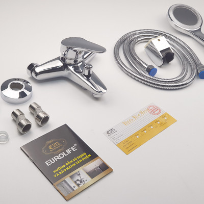 Bộ vòi sen nóng lạnh Eurolife EL-6001 (Trắng bạc)