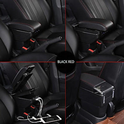 Hộp tỳ tay xe dành cho Honda Brio cao cấp tích hợp cổng sạc USB 