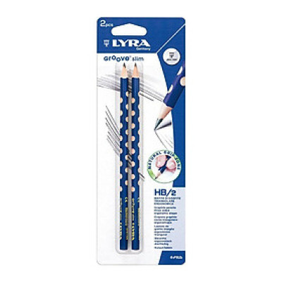 Vỉ 2 chiếc Bút chì đen LYRA Groove Slim HB/2 nhập khẩu Đức 1768001