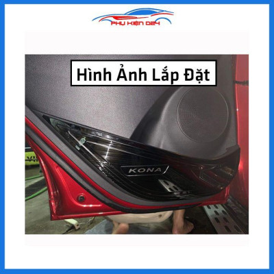 Bộ ốp tapli Kona 2018-2019-2020-2021-2022 vân Titan chống xước va đập khi mở cửa và làm đẹp xe