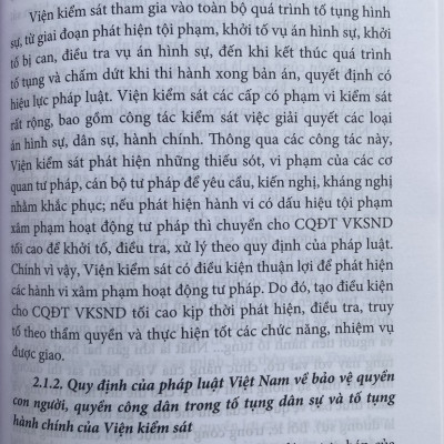 Bảo Vệ Quyền Con Người, Quyền Công Dân Trong Hoạt Động Tố Tụng Của Viện Kiểm Sát Nhân Dân Ở Việt Nam Hiện Nay