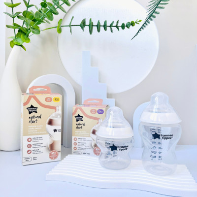 Bình Sữa Ty Siêu Mềm Tự Nhiên Tommee Tippee Natural Start 150ml, Núm Ty Của Bình 0-3 tháng