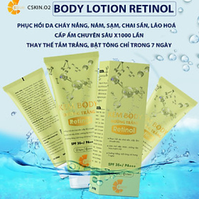 Chăm Sóc Da - C SKIN.02 - COMBO4 - BODY LOTION RETINOL - Dưỡng Trắng Cấp Ẩm Chuyên Sâu