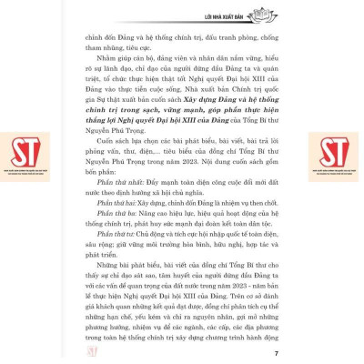 Sách - Xây Dựng Đảng Và Hệ Thống Chính Trị Trong Sạch, Vững Mạnh Góp Phần Thực Hiện  Thắng Lợi Nghị Quyết Đại Hội XIII