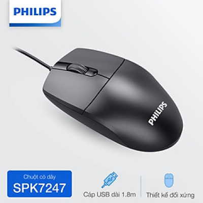 Chuột có dây Philips SPK7247 - Hàng chính hãng